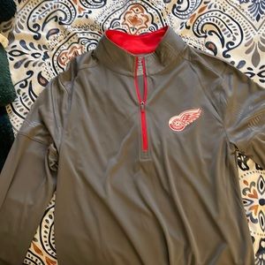 NWT Detroit Red Wings long sleeve athletic 3/4 zip
